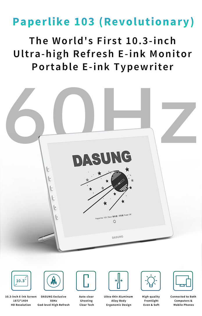 DASUNG 10.3" Monochrome 60Hz
