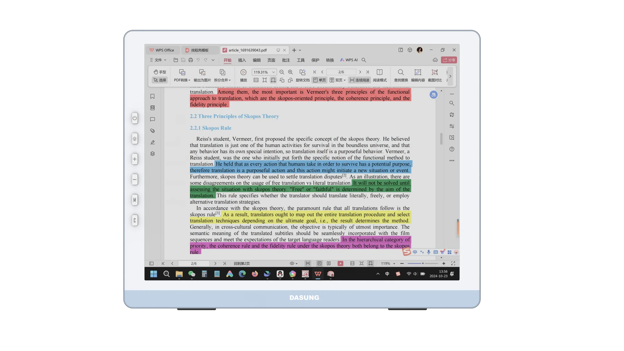 DASUNG 13.3" 13K Color E-Ink Monitor - 37Hz